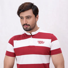 Men Stripe Polo Shirt - 6 Colors