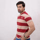 Men Stripe Polo Shirt - Sand Dollar