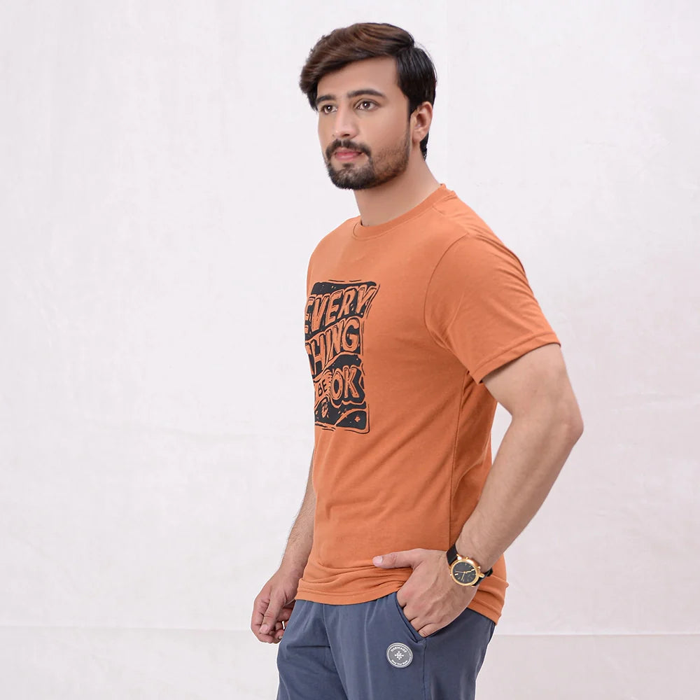 Men Copper Printed T-Shirt - Harwage