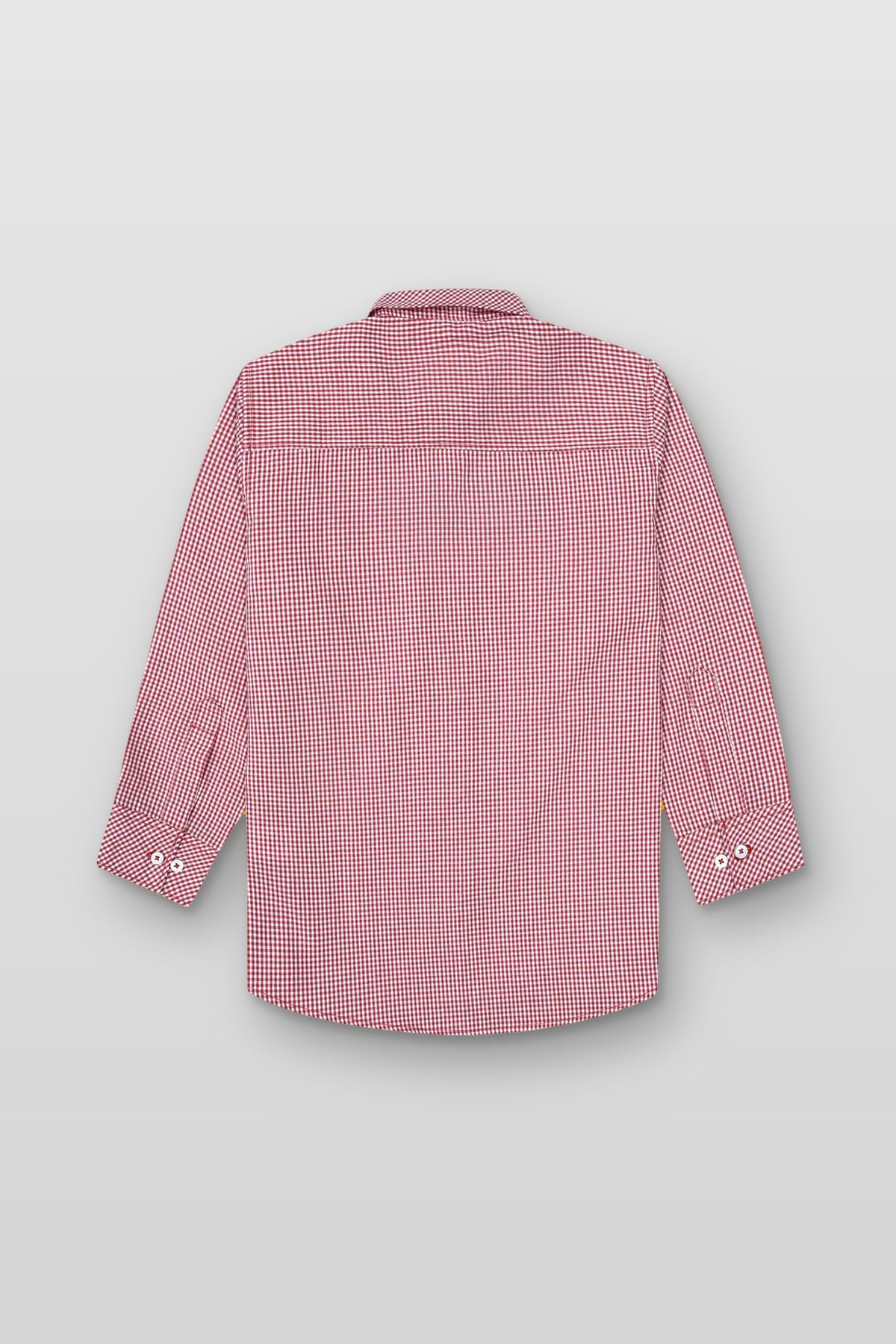 Boys’ Full Sleeves Casual Shirt - Red & White