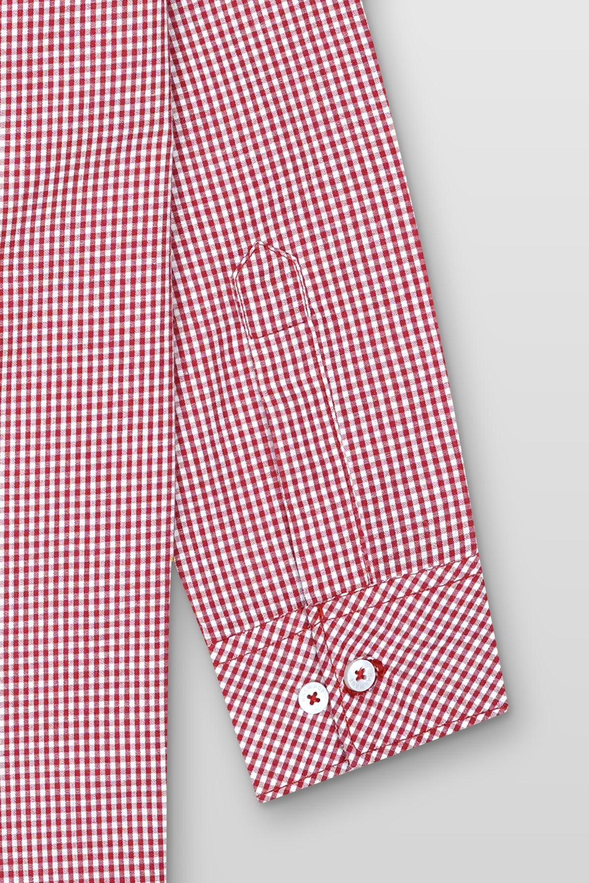 Boys’ Full Sleeves Casual Shirt - Red & White