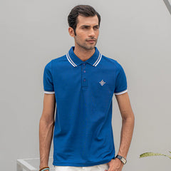 Men Plain Contrast Tipping Polo Shirt - 5 Colors