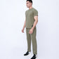Men’s Solid Co-ord Set – Deep Lichen Green