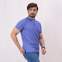 Men Ban Neck Polo Shirt - 3 Colors