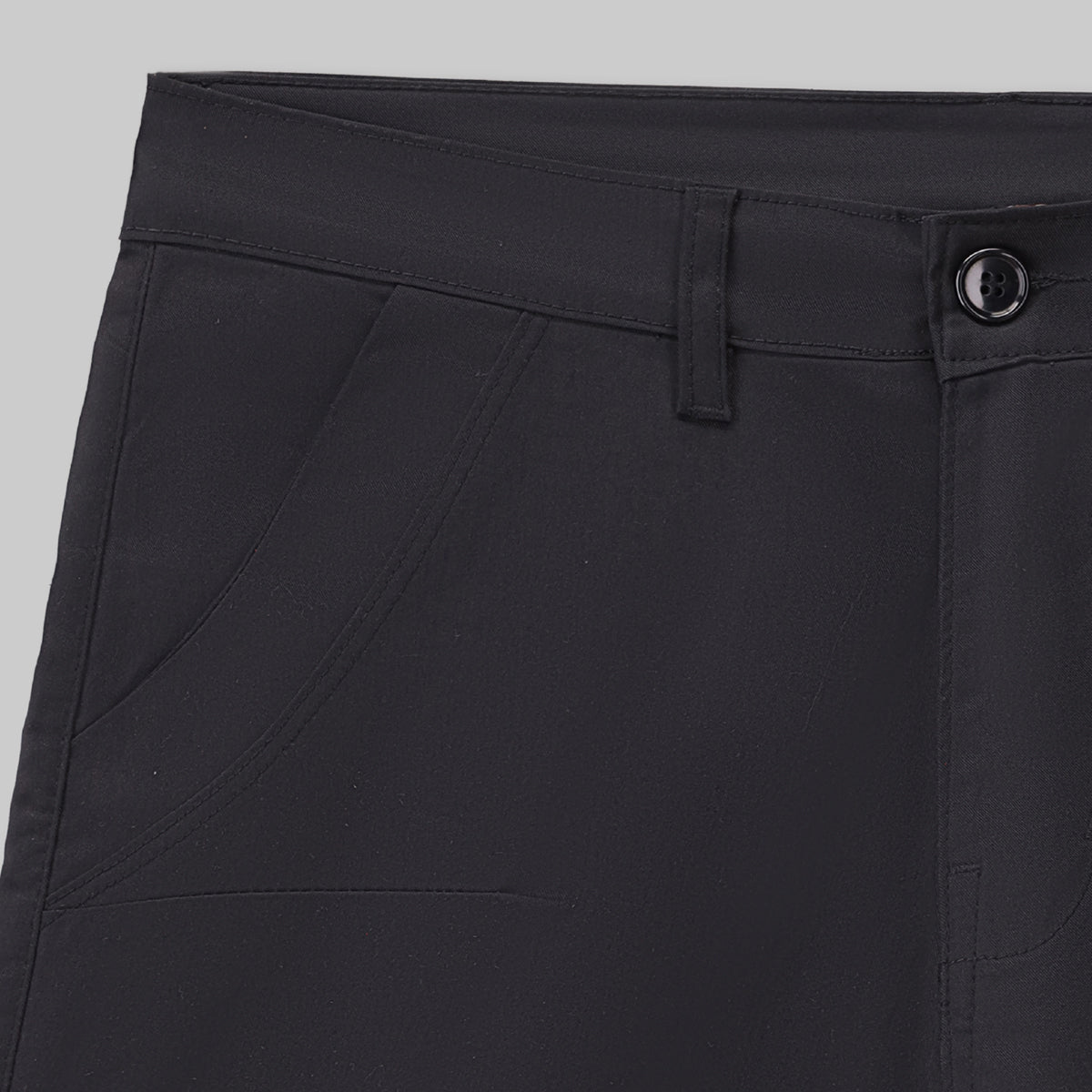 Men's Cotton Cargo Shorts-Black