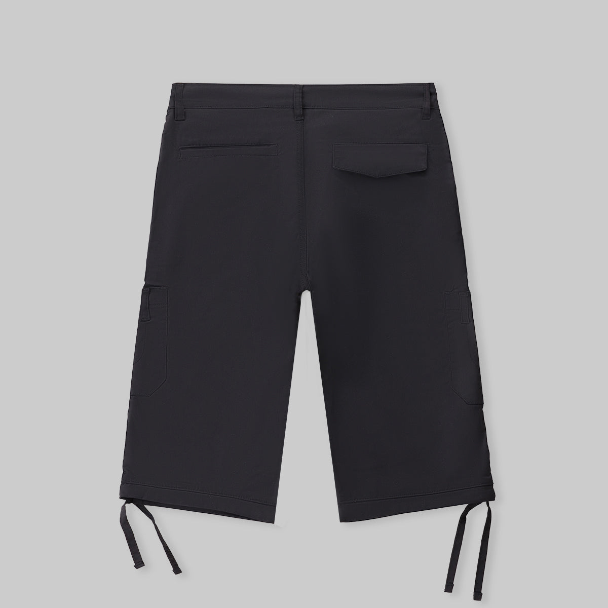 Men's Cotton Cargo Shorts-Black