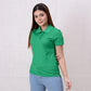 Women Basic Premium Polo Shirt - Green - Harwage