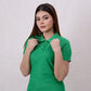 Women Basic Premium Polo Shirt - Green - Harwage