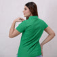 Women Basic Premium Polo Shirt - Green - Harwage