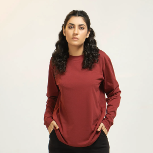 Women Full Sleeve Shirt - Merlot